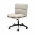 Bürostuhl Drehstuhl ohne Armlehnen 48 x 52 x 78-88 cm Polyestergewebe Stahl Polyurethan-Schaum Beige Schwarz Silber mit Rollen