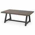 Gartentisch Esstisch rechteckig 160 x 90 x 74 cm mit HDPE Lamellentischplatte und Aluminiumgestell Taupe Anthrazit
