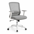 Bürostuhl Computerstuhl drehbar mit Netzrücken und Fünfsternfuß 65 x 65 x 90 bis 100 cm Polyester PA Kunststoff Stahl Grau Weiß Schwarz Silberfarben